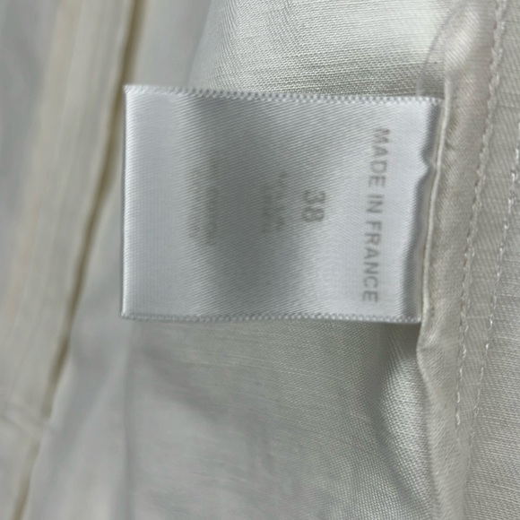 Nina Ricci Sz US 6 FR 38 Cream Cotton Button Belted Short Trench Jacket - Picture 14 of 14